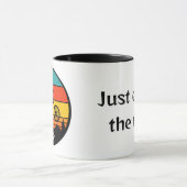 マウンテンバイク、ライダー、はっきりしたカラー マグカップ (中央)