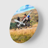 マウンテンバイク ラウンド壁時計 (傾斜)