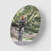 マウンテンバイク ラウンド壁時計 (傾斜)