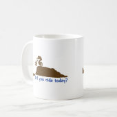 マウンテンバイク-日の乗車 コーヒーマグカップ (正面左)