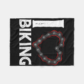 マウンテンバイク 自転車 サイクリング 自転車が大好き フリースブランケット (正面(横))