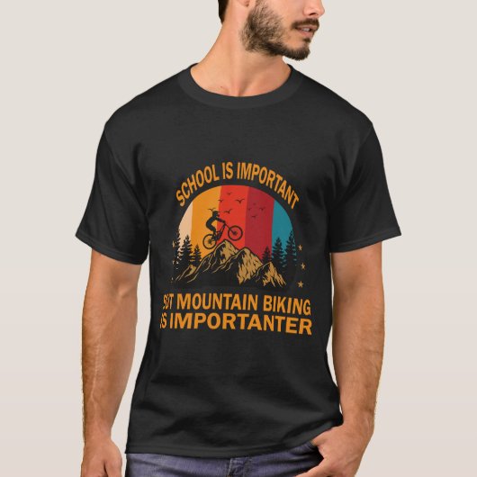 マウンテンバイク MTB ビンテージスローガン おもしろ Tシャツ (正面)