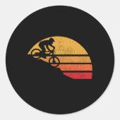 マウンテンバイクMTBダウンヒルサイクリングサイクリングバイクもしくは自転車に乗る人 ラウンドシール (正面)