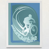 マウンテンバイクMTBマウンテンバイクの壁デコールポスター ポスター