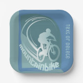 マウンテンバイクmtbマウンテンバイクイベントパーティー ペーパープレート (正面)