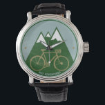 マウンテンバイスタイリッシュク時間 腕時計<br><div class="desc">アルパシンプルイン山エレガントを持つ自転車と自転車の画像</div>