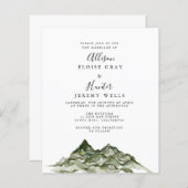 マウンテンバジェット結婚式招待状フライヤー (正面/裏面)