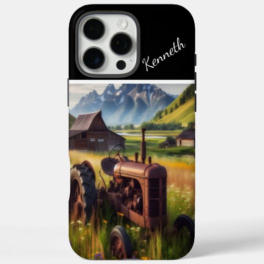 マウンテンバレーにラスティトラクター Case-Mate iPhoneケース (裏面)