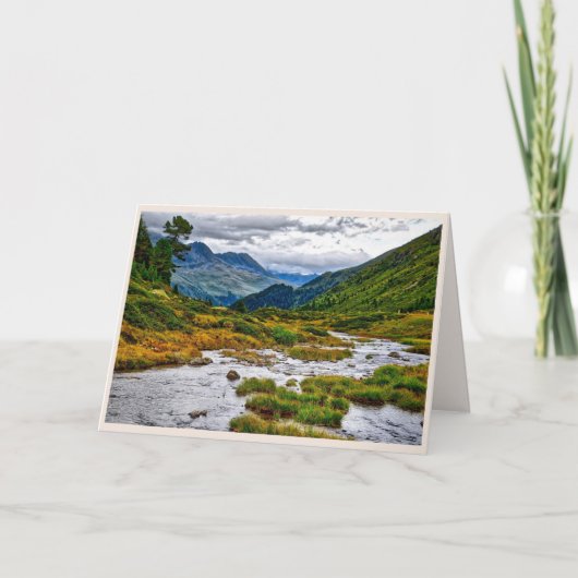 マウンテンバレー平和的ストリームカスタム悔やみや弔慰 カード (正面)