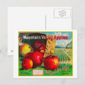 マウンテンバレーApple LabelHamilton, MT ポストカード (正面/裏面)