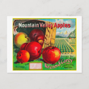 マウンテンバレーApple LabelHamilton, MT ポストカード