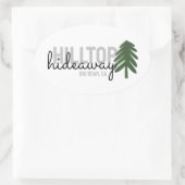 マウンテンパインキャビンレンタルオーバルステッカー 楕円形シール (バッグ)