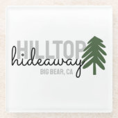 マウンテンパインキャビンレンタルコースター ガラスコースター (正面)