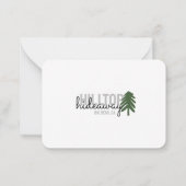 マウンテンパインキャビンレンタルサンキューカード ノートカード (裏面)