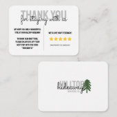 マウンテンパインキャビンレンタルサンキューカード ノートカード (正面/裏面)