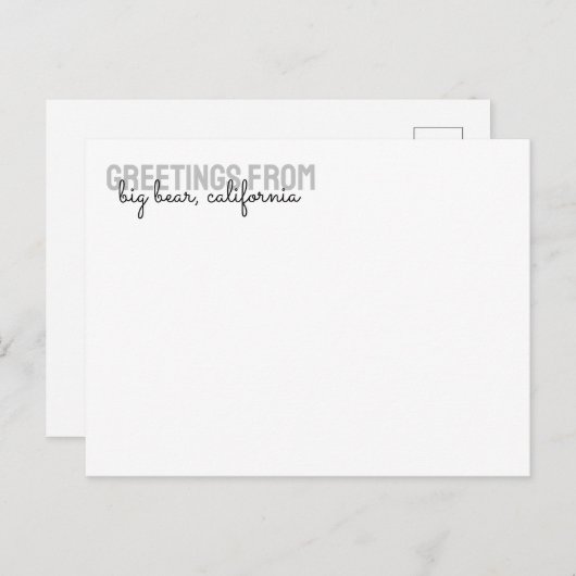 マウンテンパインキャビン休暇レンタル – はがき (正面/裏面)