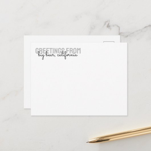 マウンテンパインキャビン休暇レンタル – はがき (正面/裏面インサイチュ)