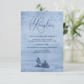 マウンテンパインツリーズブルーウィンターウェディング披露宴 エンクロージャーカード (スタンド正面)