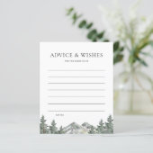 マウンテンパインツリーブライダルシャワーアドバイスカード (スタンド正面)
