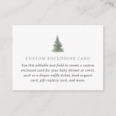 マウンテンパインツリーベビーシャワーカスタム エンクロージャーカード (正面)
