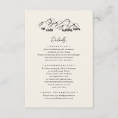 マウンテンパインツリーミニマリスト結婚アウトドア エンクロージャーカード (正面)