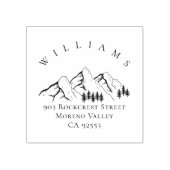 マウンテンパインツリーランドスケープ差出人住所 ラバースタンプ (インプリント)