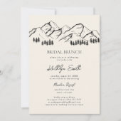 マウンテンパインツリー素朴屋外ブライダルブランチ 招待状 (正面)