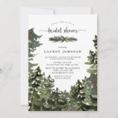 マウンテンパインフォレストウィンターブライダルシャワー 招待状 (正面)