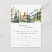 マウンテンパインフォレストウッドキャビンウェディングレセプション エンクロージャーカード (正面)
