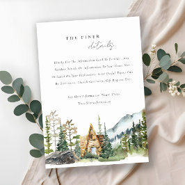 マウンテンパインフォレストウッドキャビン結婚ズ詳細 エンクロージャーカード
