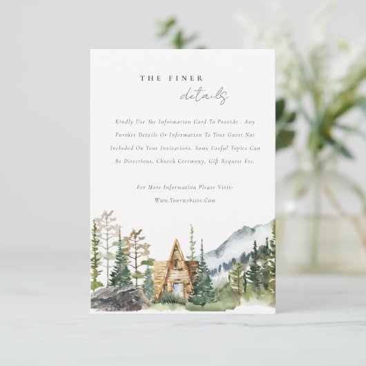 マウンテンパインフォレストウッドキャビン結婚ズ詳細 エンクロージャーカード (スタンド正面)