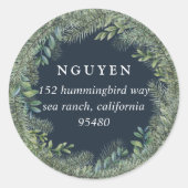 マウンテンパイン |休日の差出人住所 ラウンドシール (正面)