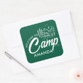 マウンテンパーソナライズされたキャンプバチェロレッテ スクエアシール (封筒)