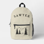 マウンテンパーソナライズされたキャンプバックパック プリントバックパック (正面)