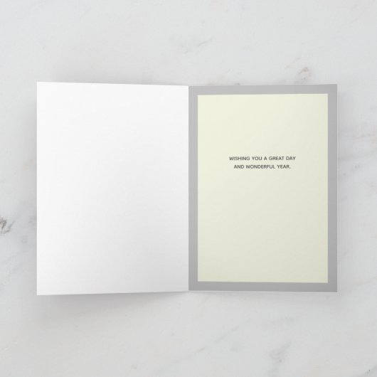 マウンテンパーソナライズされたシーン誕生日カード サンキューカード (内部)