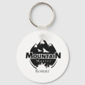 マウンテンパーソナライズされたマスター、ハイカー/バイクもしくは自転車に乗る人 キーホルダー (正面)