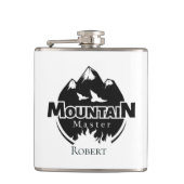 マウンテンパーソナライズされたマスター、ハイカー/バイクもしくは自転車に乗る人 フラスク (正面)