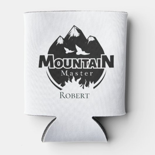 マウンテンパーソナライズされたマスター、ハイカー/バイクもしくは自転車に乗る人 缶クーラー (正面)