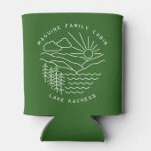 マウンテンパーソナライズされた湖 缶クーラー (裏面)