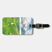 マウンテンビューでかわいいバニーをパーソナライズ ラゲッジタグ (正面横)