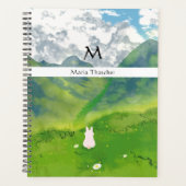 マウンテンビューの可愛いバニー プランナー手帳 (正面)