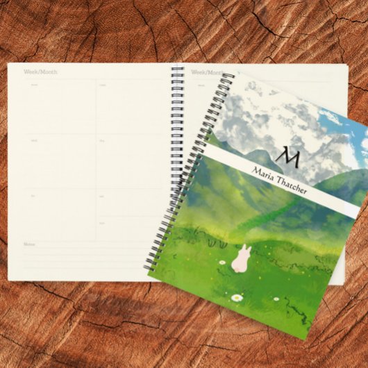 マウンテンビューの可愛いバニー プランナー手帳