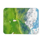 マウンテンビューの可愛いバニー マグネット (横)