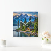 マウンテンビューウォールクロック スクエア壁時計 (ホーム)