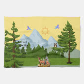 マウンテンビューピラーキャンドル キッチンタオル (横)