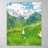 マウンテンビューポスターのかわいいバニー ポスター (正面)