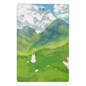 マウンテンビューミニクリップボードの可愛いバニー ミニクリップボード (裏面)