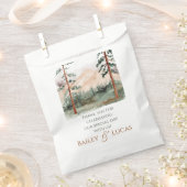 マウンテンビュー結婚式の引き出物バッグ フェイバーバッグ (クリップ留めされた状態)