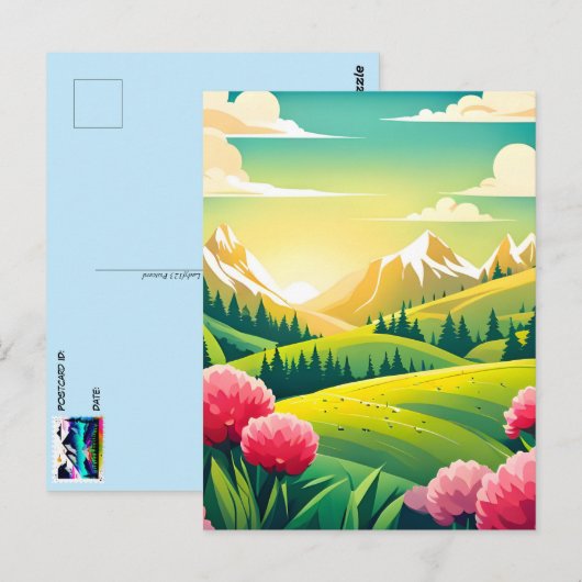 マウンテンビュー、ポストクロッシング ポストカード (正面/裏面)