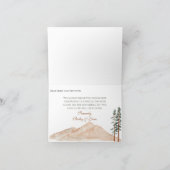 マウンテンビュ結婚ーサンキューカード ノートカード (内部)